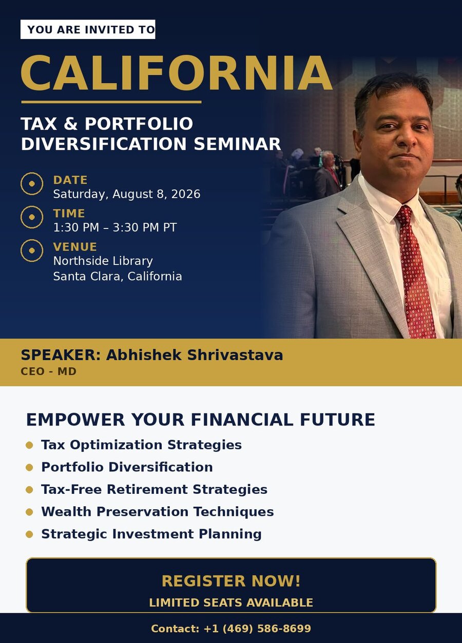 California Tax and Portfolio Diversification Seminar flyer